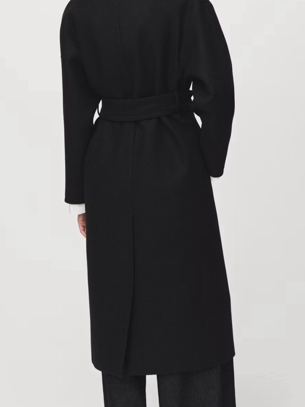 Mango Black Wool Long Coat View 4